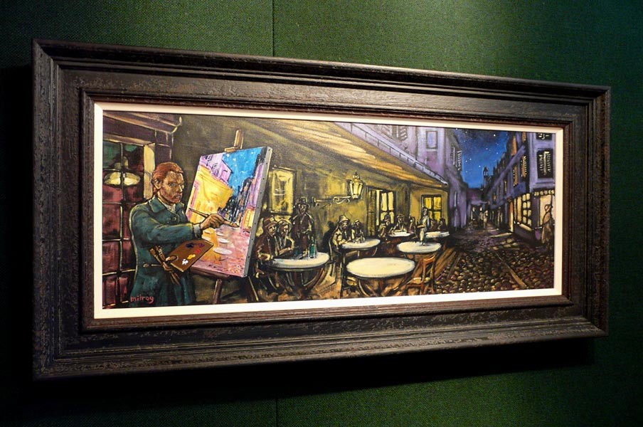 Vincent Painting Cafe Terrace at Night James Milroy