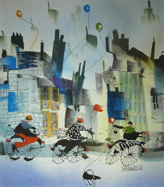 Three Cyclists and a Dog Sue Howells