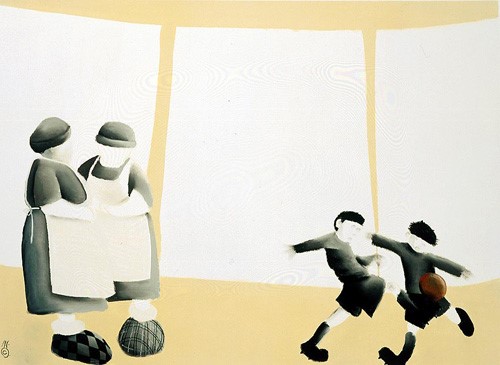 He Must Sleep in Them Boots Mackenzie Thorpe