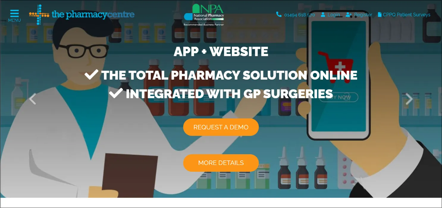 Our Clients Page. The Pharmacy Centre Home Page Image.